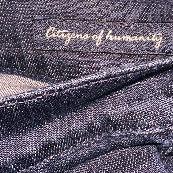 Citizens of Humanity Hutton #251 Stretch High Rise Wide Leg Dark Denim Jeans, 26 - Picture 3 of 9